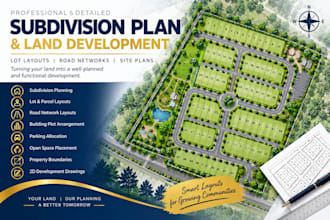 design subdivision plans, lot layouts and land development plans