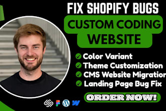 fix shopify bugs and customize your shopify theme with liquid coding