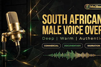 record a professional south african male voice over