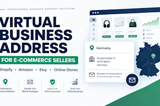 provide a virtual business address for shopify and ecommerce sellers
