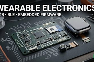 develop wearable electronics with pcb, ble and embedded firmware, nrf52840, ppg