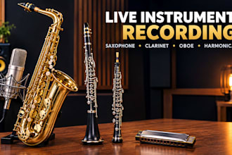 record pro live saxophone, clarinet, oboe and harmonica for your song