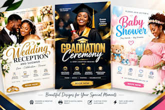 design professional event flyer, party flyer, business flyer and charity flyer