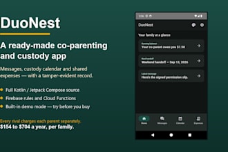 give you a ready made co parenting and custody app with source code
