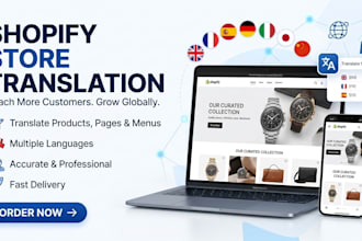 shopify translation store website german online expert english markets arabic