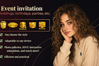 create a custom interactive digital invitation website