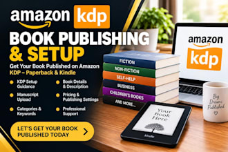 do amazon KDP book publishing, formatting and KDP setup