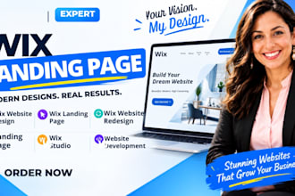 design, redesign wix website ecommerce wix landing page, wix studio development