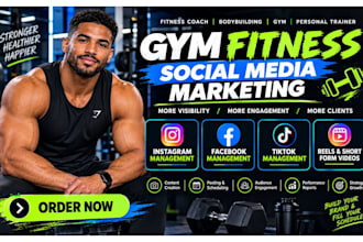 be gym trainer fitness coach, bodybuilding gym social media marketing manager