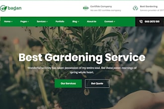 design garden service website landscaping appointment website