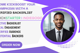 provide an active kickstarter indiegogo backers list for