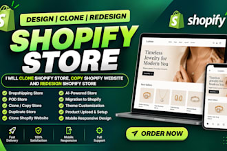clone shopify store copy shopify website and redesign shopify dropshiping store