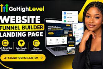 build go highlevel website gohighlevel funnel builder ghl landing page