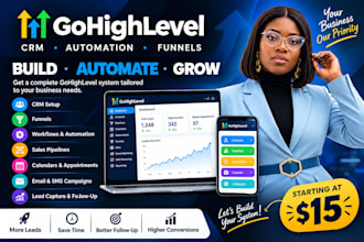 build, automate and optimize your gohighlevel CRM funnels