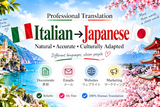 translate italian to japanese naturally and accurately