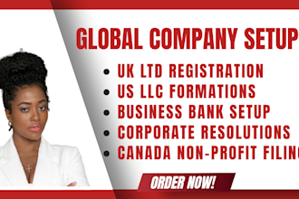 register your UK ltd company US llc and setup business bank account