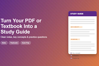 turn your PDF or textbook into a study guide