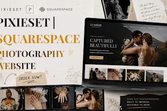 design your pixieset or squarespace photography portfolio website client gallery