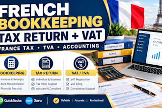do french bookkeeping, french tax return and france vat filing