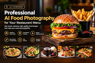 create professional ai food photography for your restaurant menu