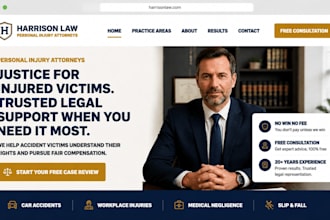 design squarespace personal injury lawyer website law firm attorney landing page
