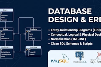 design erd diagrams and write clean sql database schema