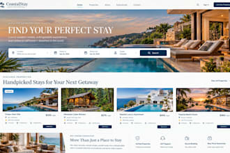 design vacation rental website for airbnb short term rental