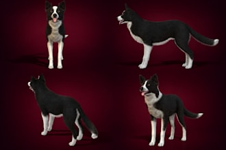 make dog logo 3d dog model dog modeling animal and pet modeling