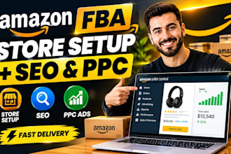 setup fba amazon store setup product listing with seo amazon store ppc
