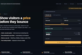 build a custom quote calculator web app