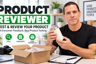 test and review your physical product as a product reviewer