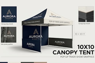 design 10x10 canopy tent pop up trade show tent graphics