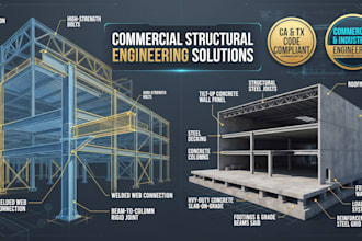 provide commercial and industrial structural permit plans in ca and tx