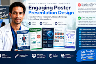 design engaging medical, scientific, academic or conference poster presentation