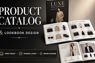design a professional product catalog and lookbook