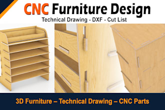 create cnc ready dxf files for furniture woodworking and cnc cutting