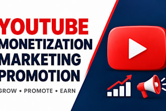do youtube channel growth, organic marketing and monetization