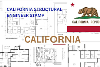do civil and structural engineering stamp for california permit