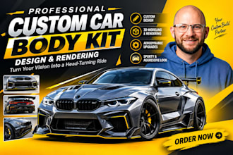 design custom car body kits, widebody kits and automotive parts in 3d cad