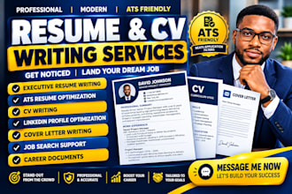 executive resume writing, cv, cover letter and optimize your linkedln profile