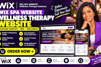 design wix spa website wellness therapy website massage service website