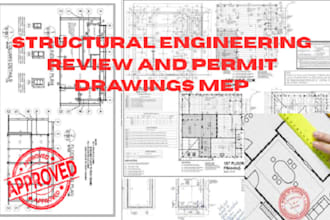 do structural engineering review and permit drawings mep for florida stamp