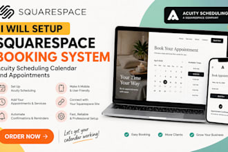 setup squarespace booking system acuity scheduling calendar and appointments