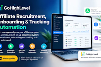 build gohighlevel affiliate recruitment ghl onboarding tracking automation