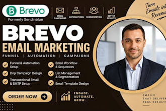 do brevo funnel automation email workflow drip campaign transactional email