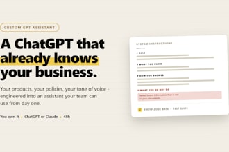 build a custom gpt ai assistant trained on your business docs