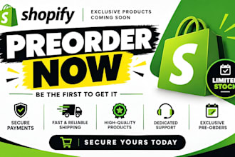 build shopify preoder store design dropshippping website redesign ecommerce