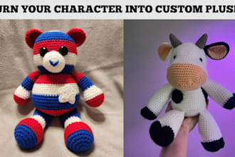 turn your character into a custom teddy bear plush stuffed animal