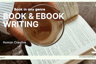 be your ghostwriter for book or ebook in english french