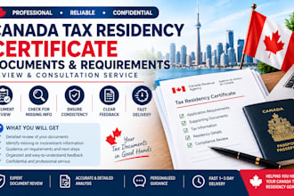 review your canada tax residency certificate documents and requirements
